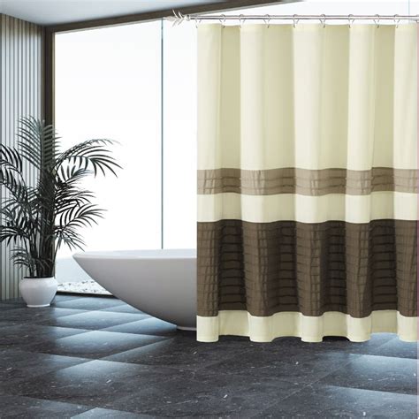 Shower curtain liner and curtain rod not included. . Tan shower curtains